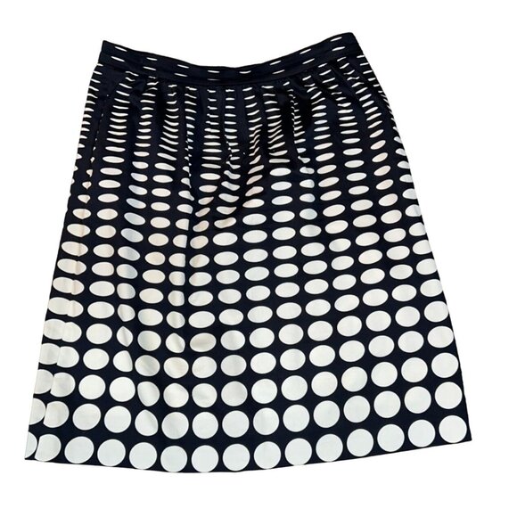 (5 /$25) J.Crew Pencil Printed Stretch Cotton Skirt in Black & White Geo Size 4 - Picture 2 of 4